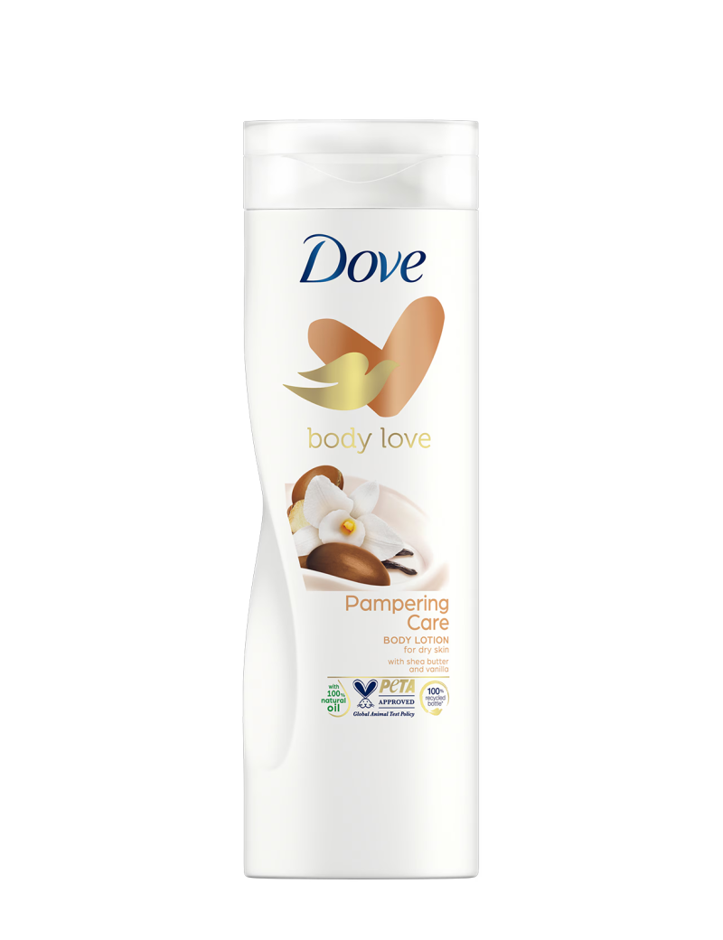 لوسیون داو شی باتر و وانیل | Dove Body Love Pampering Care Body Lotion with Shea Butter and Vanilla