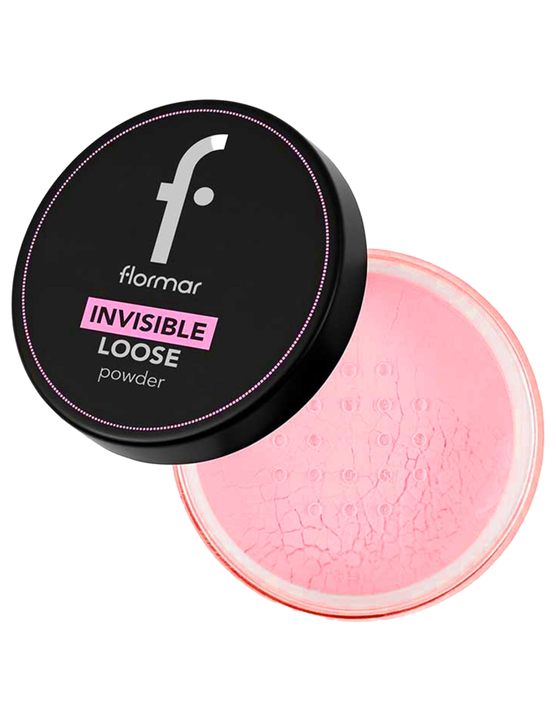 پودر فیکس صورتی فلورمار | flormar invisible loose powder 003 bubble gum