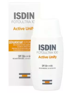 ضدآفتاب اکتیو یونیفای ایزدین بی رنگ ACTIVE UNIFY حاوی SPF50