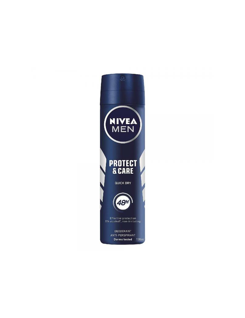 اسپری ضد عرق نیوا مردانه مدل NIVEA SILVER PROTECT NIVEA MEN SILVER PROTECT QUICK DRY DEODORANT SPRAY 150ML