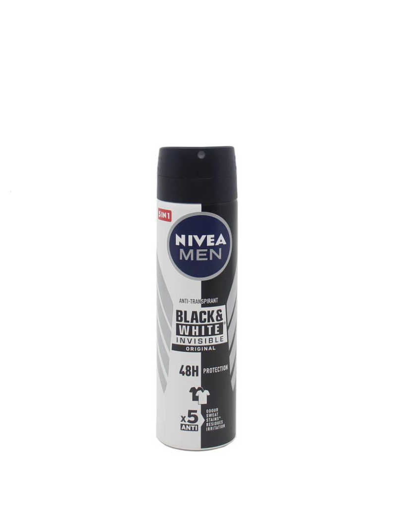 اسپری مردانه نیوا مدل Invisible حجم 150 میل نیوآ Nivea Black & White Invisible Spray 150 ml